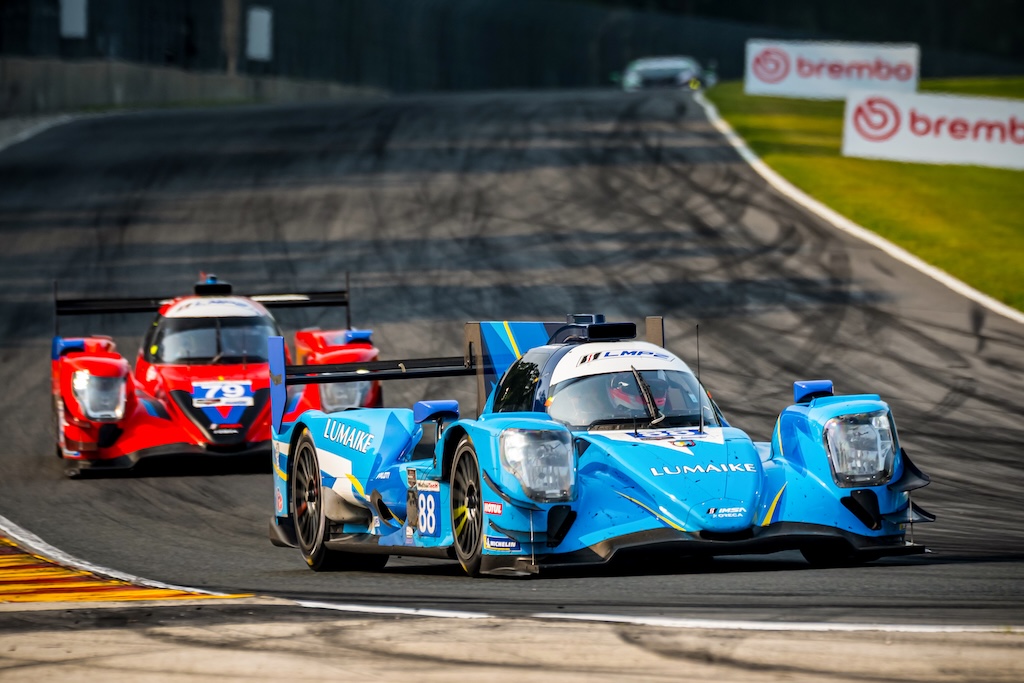 Nicklas Nielsen sigter efter topresultat på Road Atlanta.
(Foto: AF Corse)